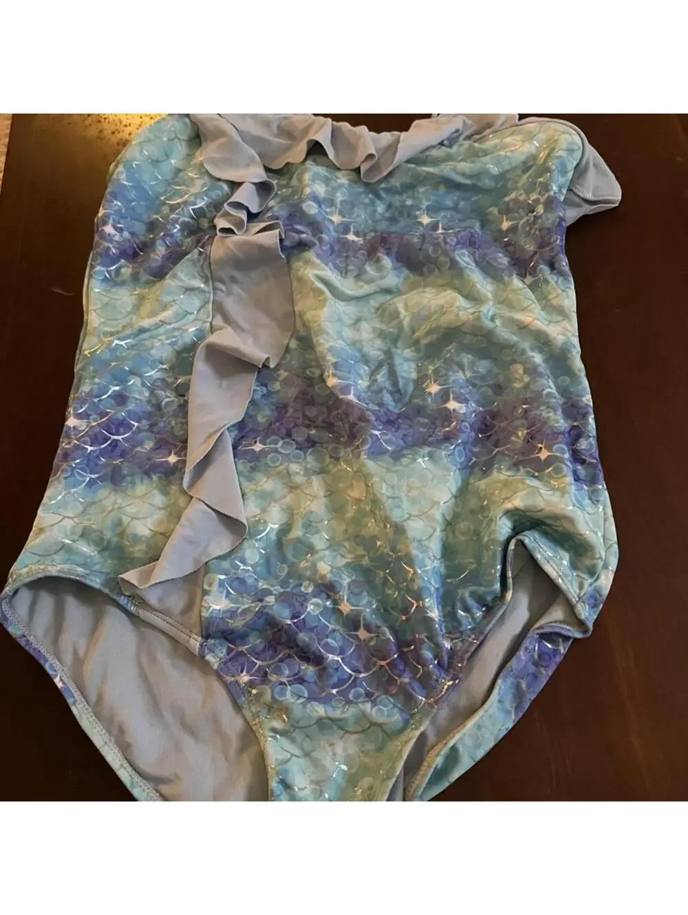 Justice Kid's Blue and Multi Swimsuit-one-piece
